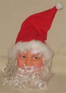 Vintqage 4 1/4\" Old Fashioned Santa Head w/ Hat